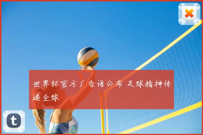 世界杯官方广告语公布 足球精神传递全球